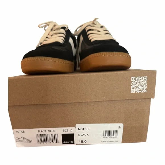 Dolce Vita Notice Retro Sneakers Black White Gum Sole NIB Women’s Size 10 - Picture 8 of 8